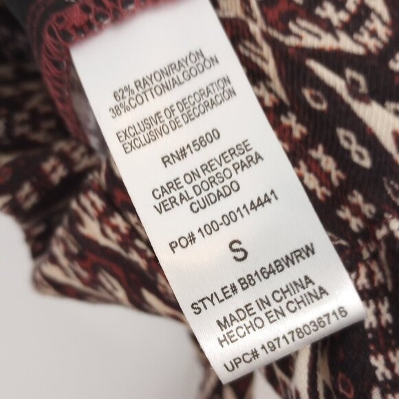 Democracy Skyrise Pull On Printed Fray Hem Cropped Pants - Picture 11 of 12